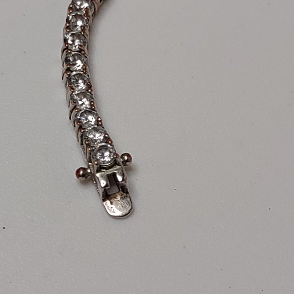 Silver Tone And Clear Rhinestone Bracelet - Picture 10 of 15